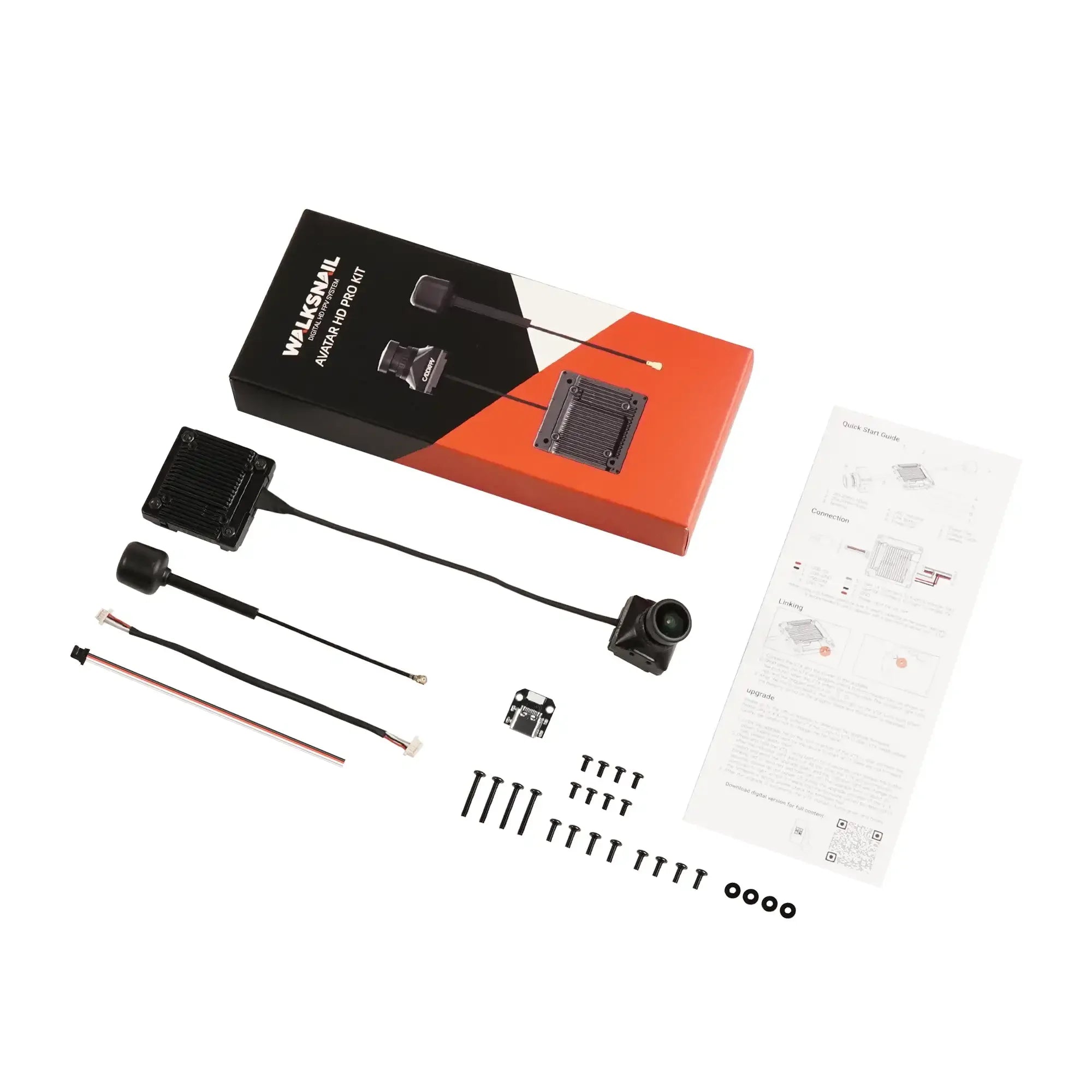 Walksnail Avatar HD Pro Kit 1080P/60fps 160° FOV 1/1.8inch Starvis Ⅱ Sensor Pro Camera 32G Built-in Storage Gyroflow V2 VTX Walksnail Avatar HD Pro Kit 1080P/60fps 160° FOV 1/1.8inch Starvis Ⅱ Sensor Pro Camera 32G Built-in Storage Gyroflow V2 VTX